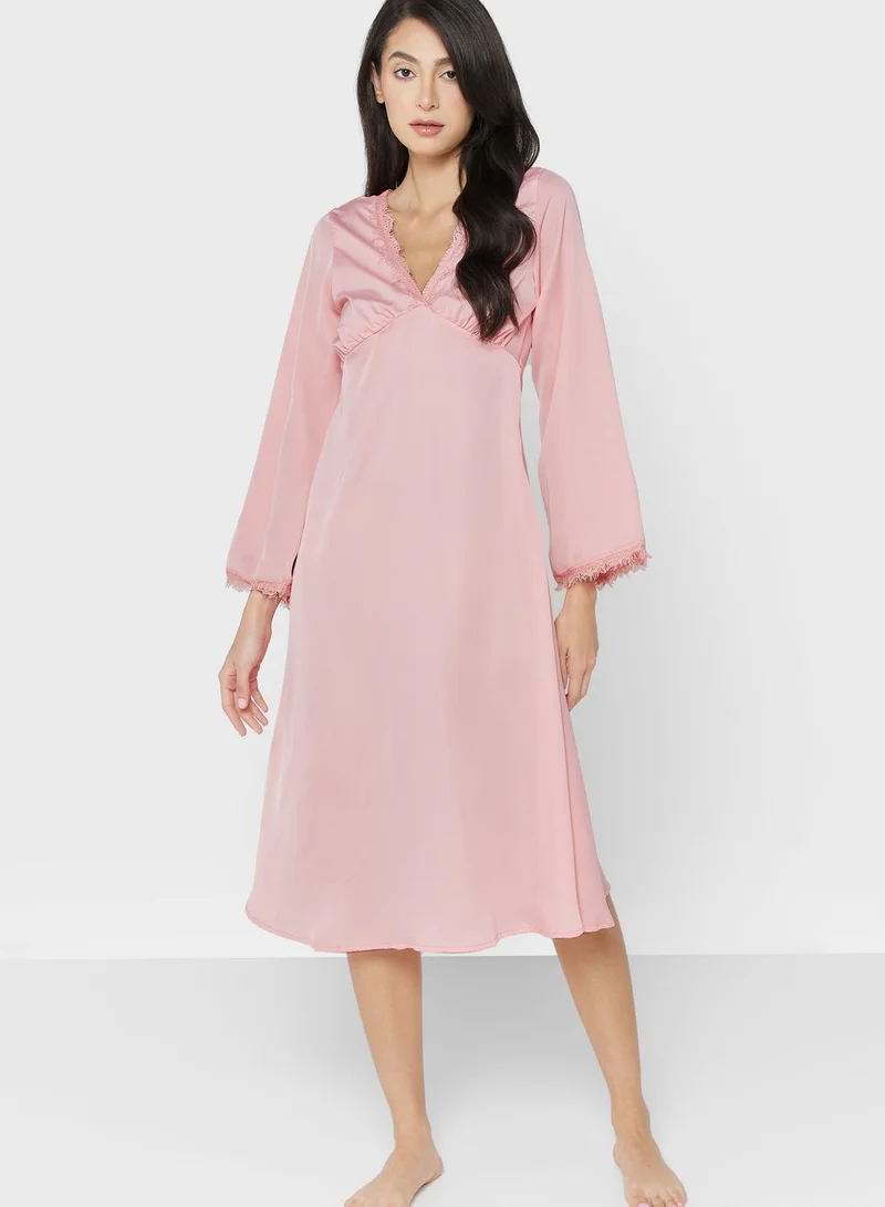 ELLA Lace Trim Detail Nightie