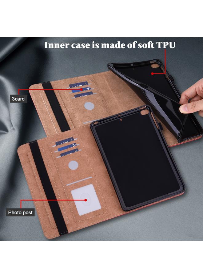 Green Tiger Case For Huawei MediaPad M5 Lite 10.1 Solid Color Embossed Striped Leather Case - Image 4