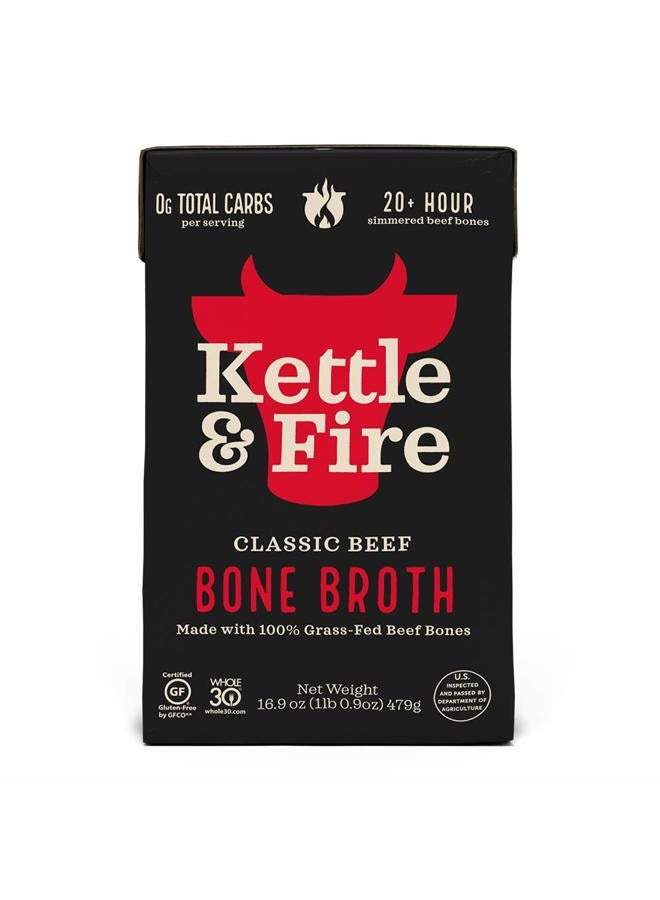 Kettle & Fire شوربة مرق عظام البقر من كيتل آند فاير، 1 عبوة - Image 1