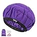Boloye Flaxseed Deep Conditioning Heat Cap - Boloye Cordless 100% Safe Microwave Hot Cap for Natural Curly Textured Hair Care, Drying, Styling, Curling, Universal size (10 PCS One-time shower cap) (Purple) - Image 2
