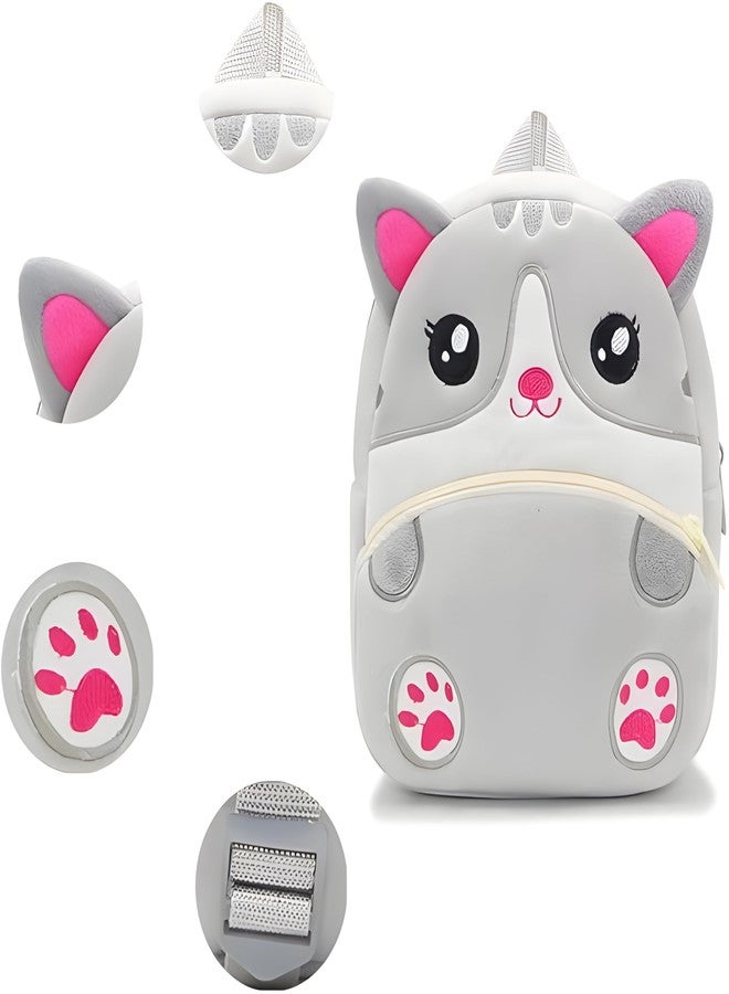 Delicado Cute Small Toddler Kids Preschool Backpack Cat shaped Nursery Preschool Playschool School Picnic Travelling Bag for Baby Boy Girl Age 2-5 Years - Image 4