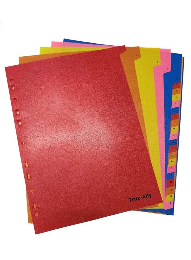 True-Ally A - Z Binder Index Divider A4 - Separators for Box Files, Lever Arch Files, Binders - A4 Size - Multicolor Tabs ((A to Z) 25 Sheets Per Pack) (Pack of 1 (Total 25 Sheets)) - Image 2