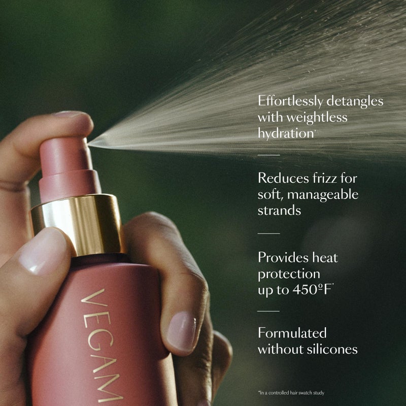 VEGAMOUR بلسم هيدرا-8 بدون شطف، للترطيب العميق وحماية من الحرارة، مع كيراتين نباتي، لشعر ناعم وحريري وخالي من التجاعيد - Image 3