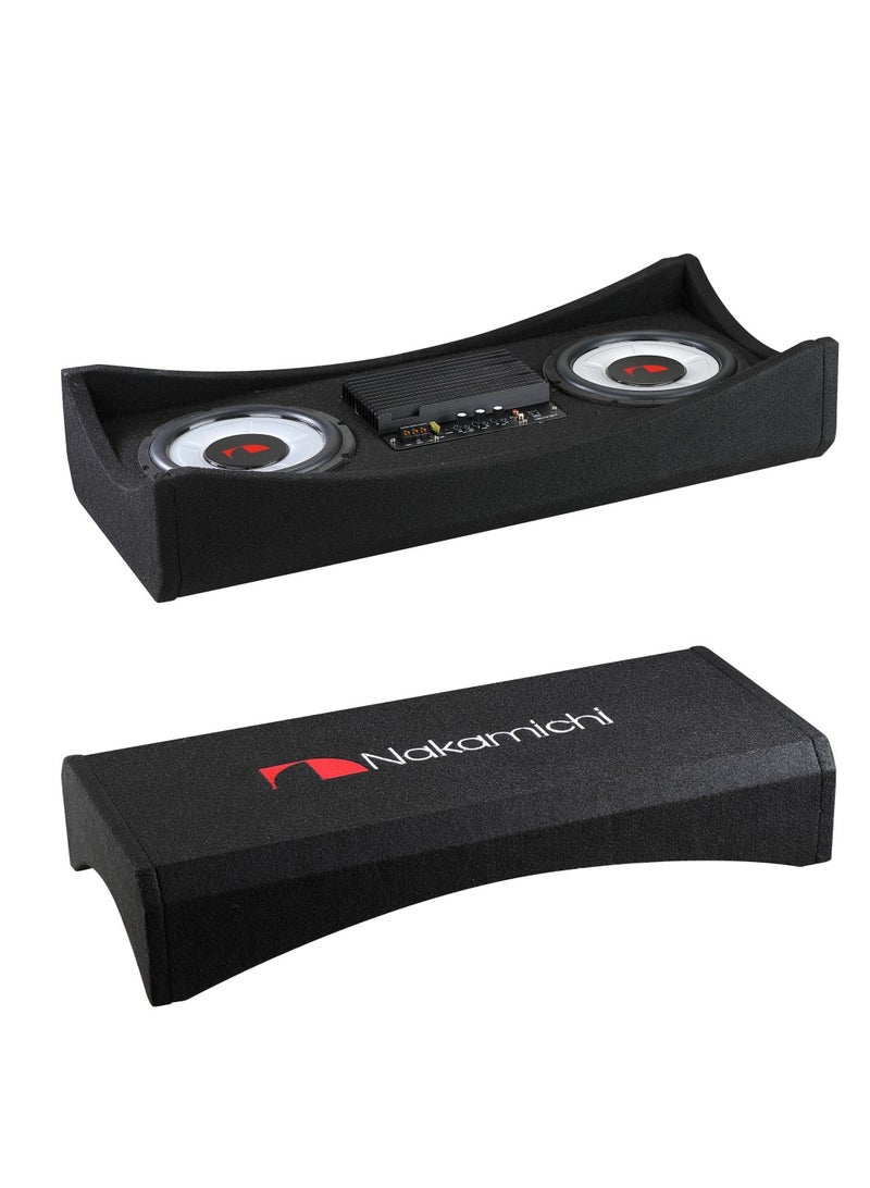 ناكاميتشي NBX210A تصميم بسيط لمكبر الصوت من الأسفل. ارتفاع 150 مم فقط. طاقة RMS 120 وات و1200 وات كحد أقصى. 2 × 10 بوصات من مكبر الصوت الفرعي. - Image 3