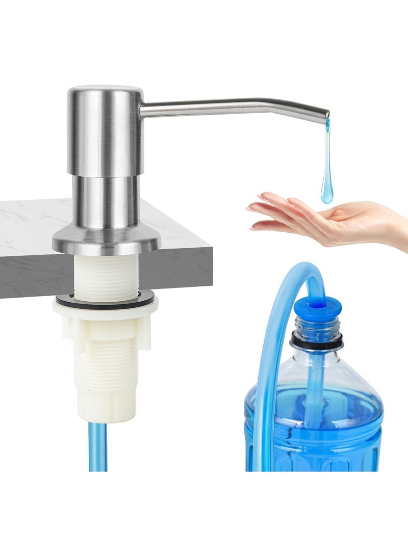 Sink Soap Dispenser with Direct Bottle Connection, 94 cm Tube, Brushed Nickel - Image 1