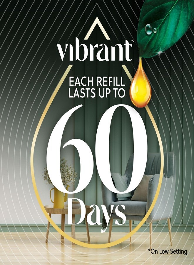 أير ويك عبوات إعادة تعبئة معطر جو Air Wick Vibrant، 5 عبوات، برائحة الفانيليا الحلوة وزبدة الشيا، معطر جو، زيوت عطرية - Image 2