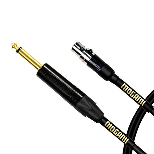Mogami Gold BPSH TS-24 Belt Pack Instrument Cable for Wireless Instrument Systems, 1/4" TS Male Plug to Mini XLR-Female 4-Pin, Straight Connectors, 24 Inch - Image 3