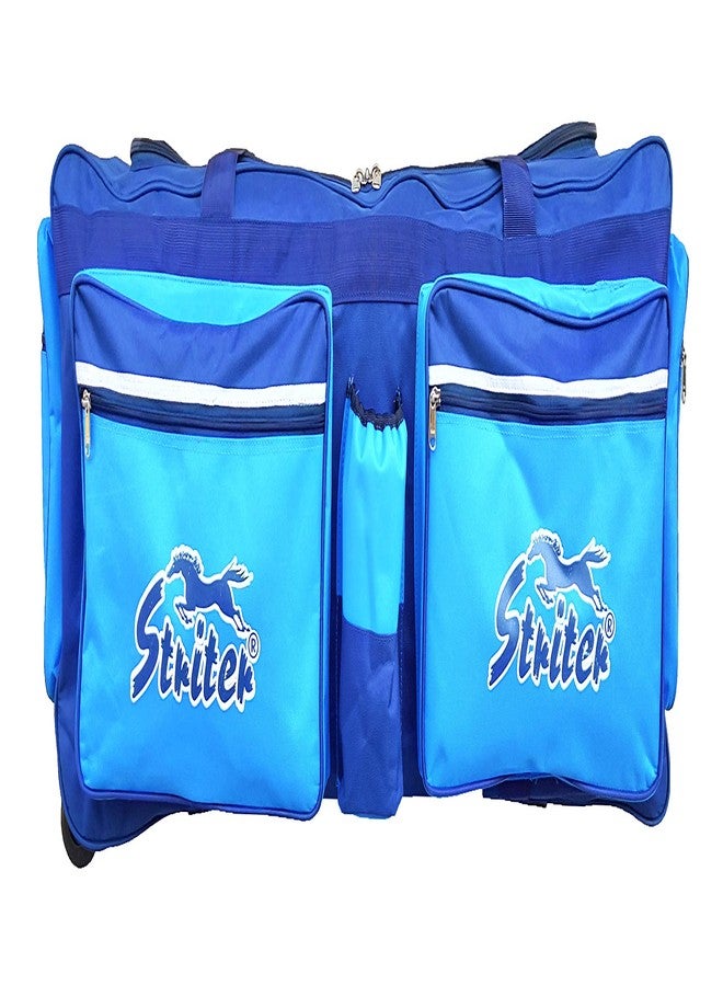 Striter® Cricket Kit Bag Cum Travel Duffel Bag with Rolling Wheels - Large 42 Inch Heavy Duty - Blue (Bag Only/Colors of Bag May Vary) - Image 3