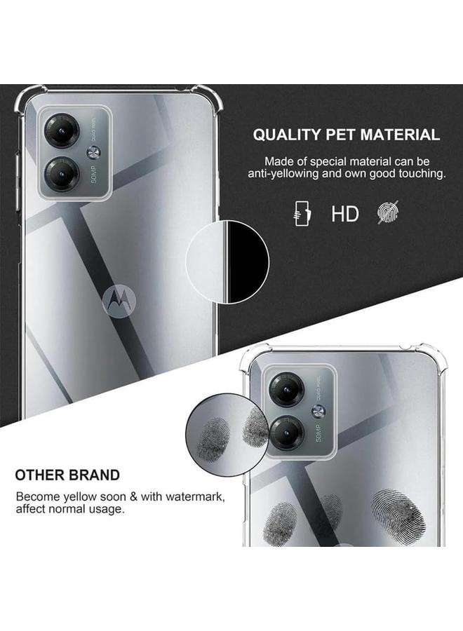 erorex 5 In 1 Compatible With Motorola Moto G84 5G Case Cover With Tempered Screen Protector Clear Slim Soft Tpu Lightweight Case 9H Hd Clear Tempered Screen Film With Camera Lens Protector  - Image 5