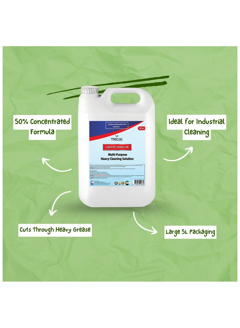 TRIOXI Caustic Soda Solution 5% – Multipurpose Heavy-Duty Cleaning Liquid 5L | Degreaser & Surface Cleaner - Image 3