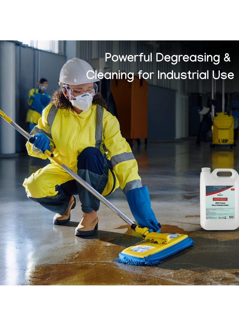 TRIOXI Caustic Soda Solution 5% – Multipurpose Heavy-Duty Cleaning Liquid 5L | Degreaser & Surface Cleaner - Image 2