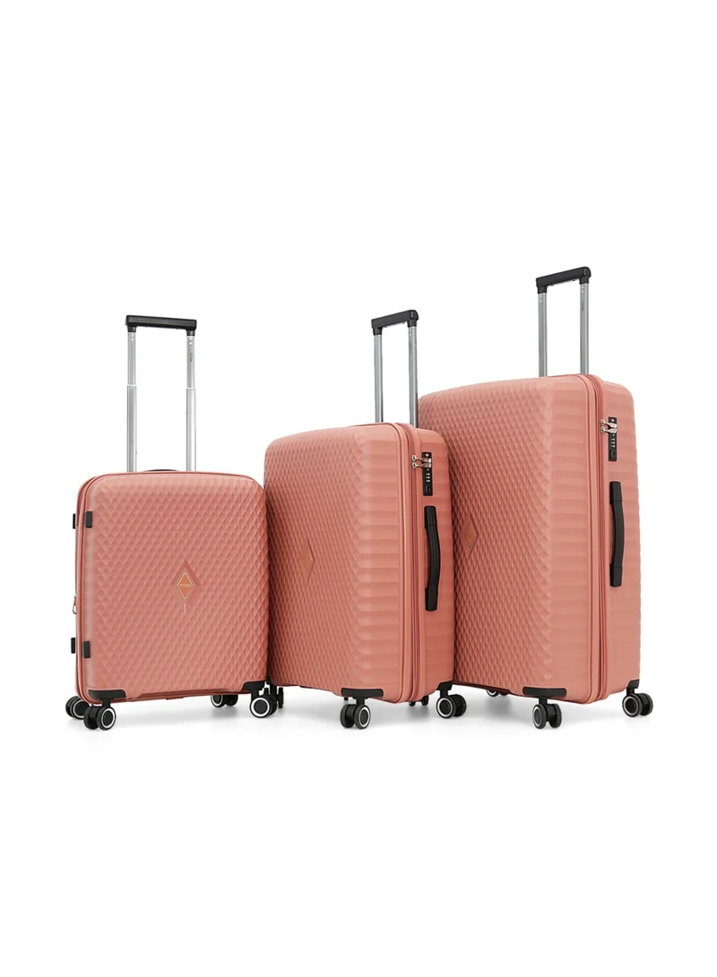 تيتان Hardside Luggage Trolley Bag 3 Pieces Set,Rose Gold (S-20",M-24",L-28")