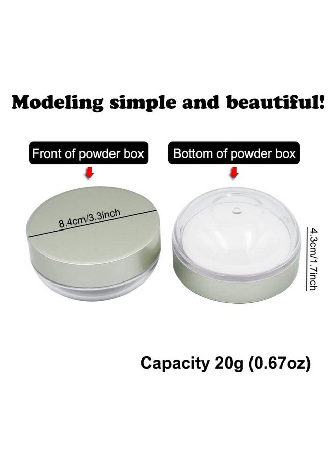 AKOAK - Capacity 20 Ml(0.67 Oz) Empty Reusable Plastic Loose Powder Compact Container Diy Makeup Powder Case With Powder Puff And Elasticated Net Sifter - Image 1