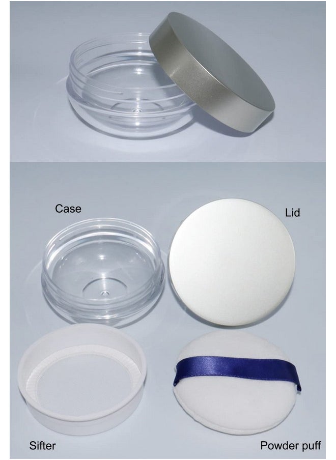 AKOAK - Capacity 20 Ml(0.67 Oz) Empty Reusable Plastic Loose Powder Compact Container Diy Makeup Powder Case With Powder Puff And Elasticated Net Sifter - Image 1