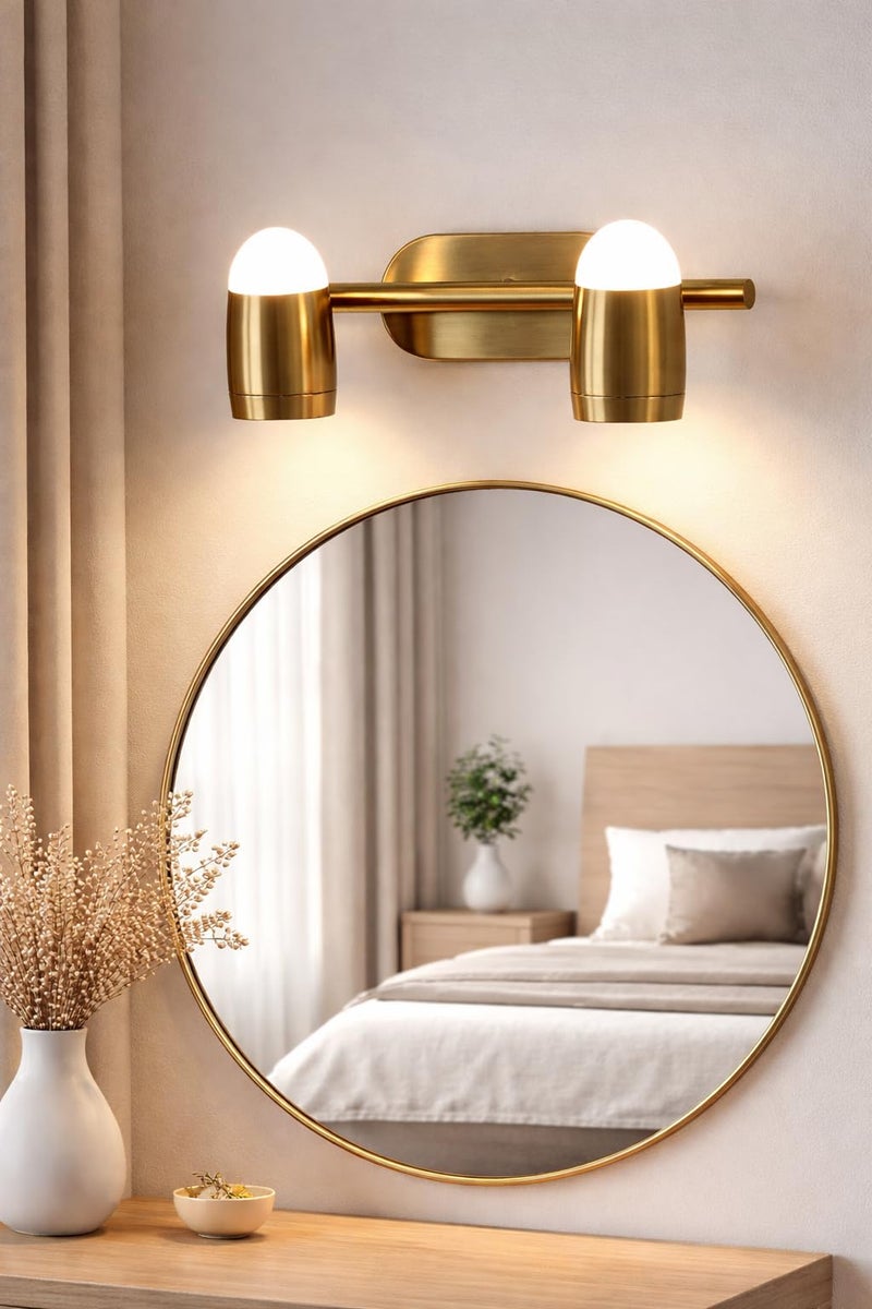 FILLISKA® 3 in 1 Double Wall spot/Picture/Display/Mirror Light with Adjustable Head and Colour Changing Function (Antique Gold-797)(1 Year Warranty) - Image 1