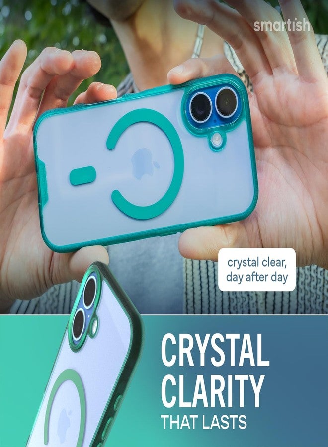 Smartish® iPhone 17 MagSafe Clear Case - Gripmunk Magnetic Slim Case [Lightweight + Protective] Anti-Yellowing Thin Grip Clear Cover for Apple iPhone 17 - Clearly Green - Image 4