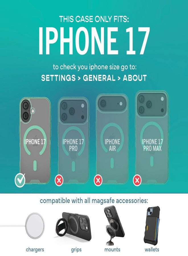 Smartish® iPhone 17 MagSafe Clear Case - Gripmunk Magnetic Slim Case [Lightweight + Protective] Anti-Yellowing Thin Grip Clear Cover for Apple iPhone 17 - Clearly Green - Image 5