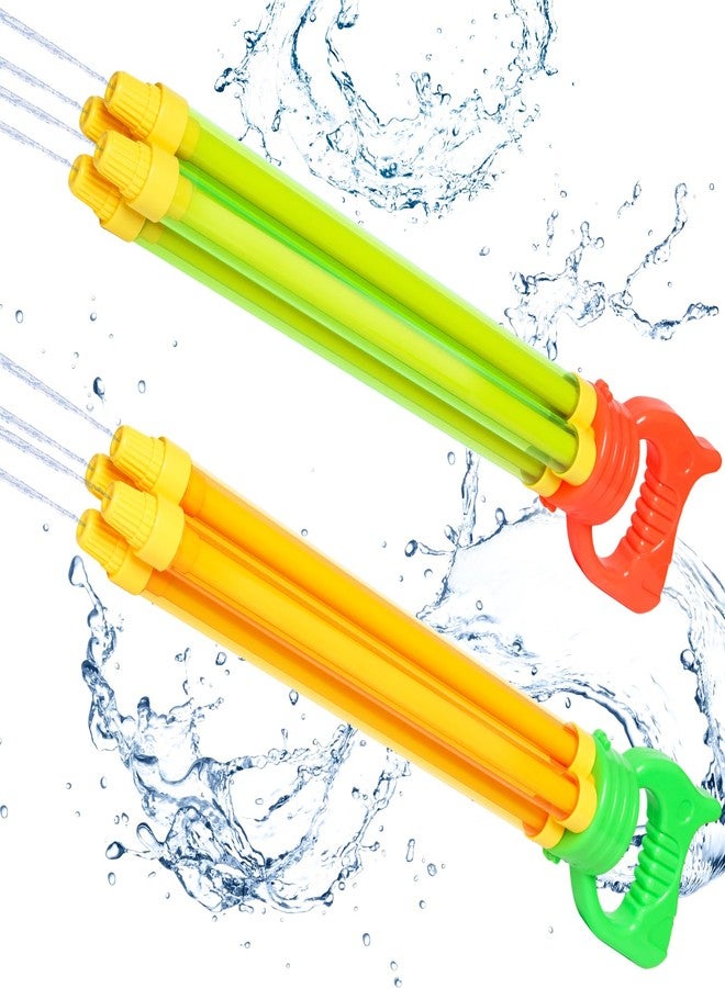 Dsmile 2 Packs Water Guns for Kids Adults,Blast Water from 4 nozzles with Long Range,Squirt Guns Water Blaster Pool Toys High Capacity for Boys Girls - Image 1