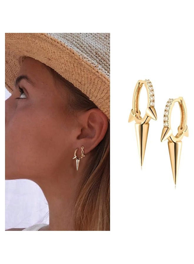 Mevecco Women Huggie Earrings Gold Hoop 14K Gold Filled Small Simple Handmade Hypoallergenic Everyday Jewelry - Image 3