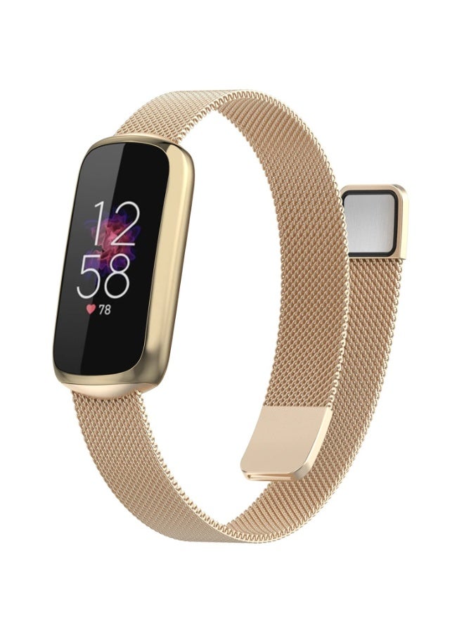 Mesh Watch Band Compatible with Fitbit Luxe / Luxe Special Edition – Stainless Steel Milanese Magnetic Replacement Strap