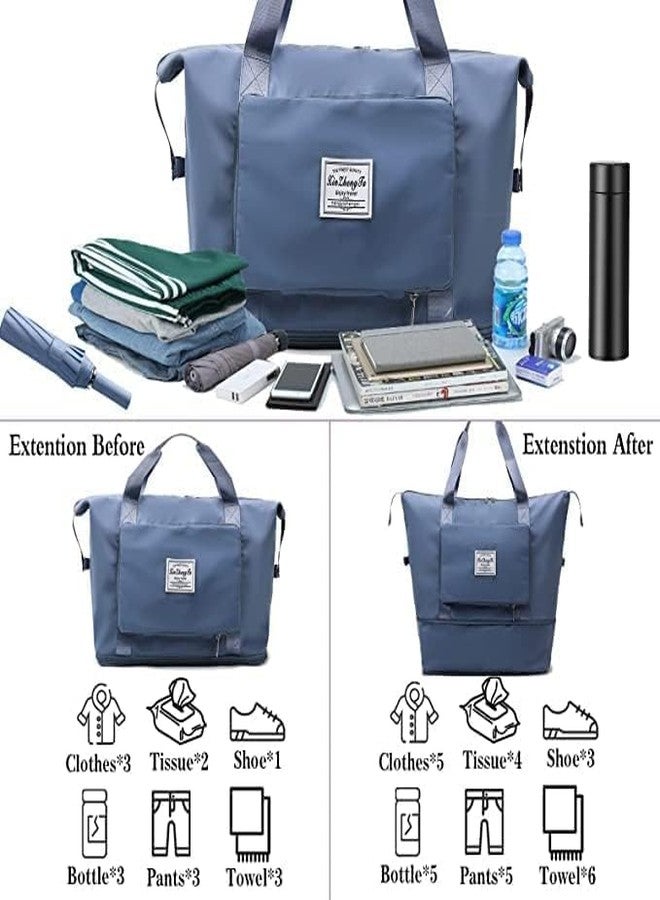 KIDINGTON Large Capacity Folding Travel Tote Bag, Oxford Fabric Waterproof Lightweight Foldable Travel Duffel Bag, Portable Expandable Travel Bag. - Image 2