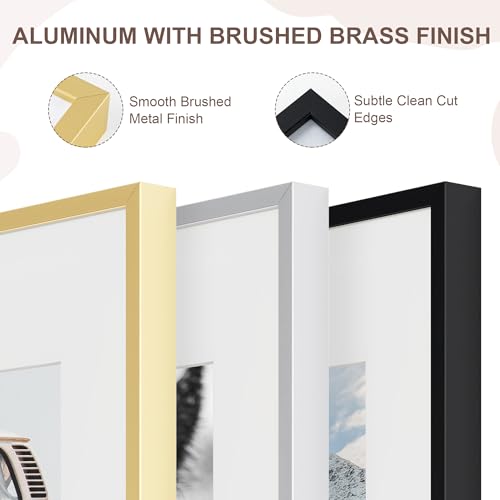 Acovy 16x20 Gold Frame, 16x20 Frame Matted to 11x14, Metal 16 x 20 Picture Frames For Wall,Aluminum 16 by 20 Poster Frame with HD Tempered Glass, Wall Hook Included (Gold, Pack of 1) - Image 5