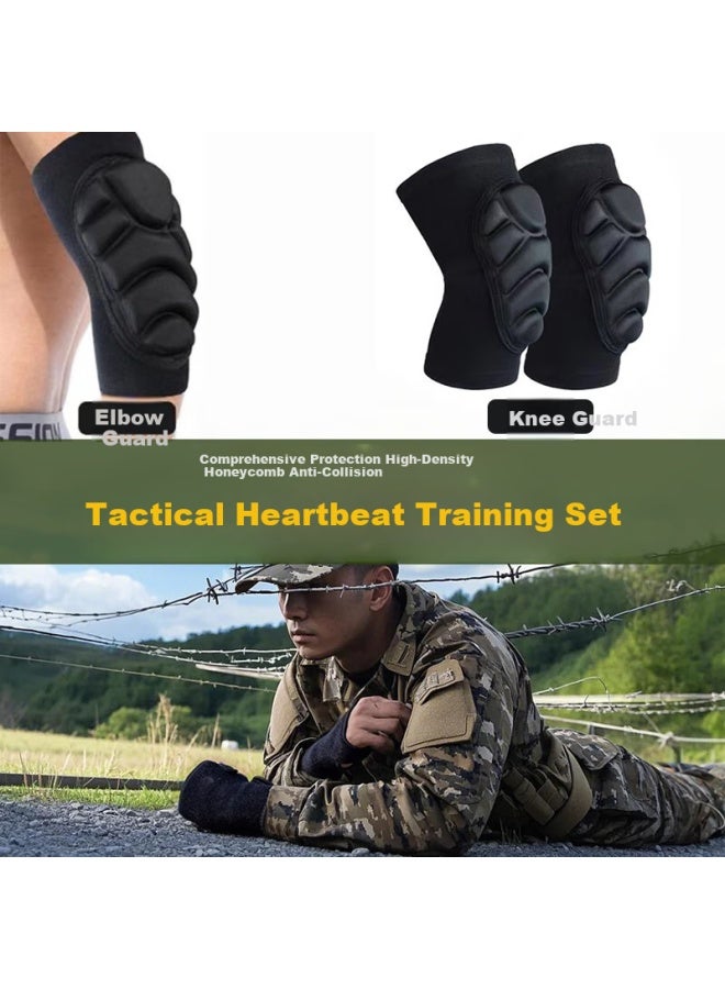 Ousen Tactical Knee And Elbow Pads, Crawling Training Set, Thickened Breathable Anti-collision Sports Protective Gear, Fall Prevention Equipment - Image 1