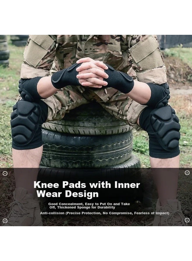 Ousen Tactical Knee And Elbow Pads, Crawling Training Set, Thickened Breathable Anti-collision Sports Protective Gear, Fall Prevention Equipment - Image 3