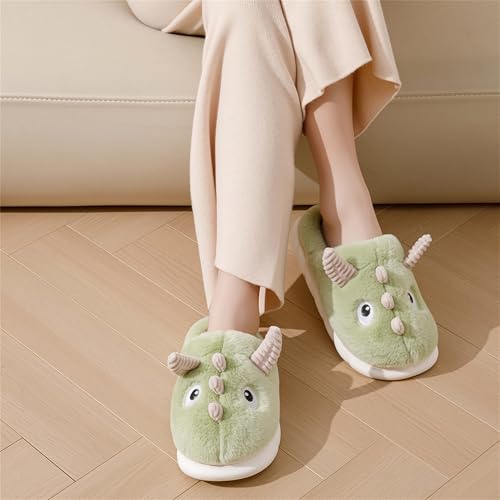 YILANLAN Cute Animal Dinosaurs Slippers for Women Men Fun House Non-slip Adult Furry Winter Indoor Outdoor slippers（9/10） - Image 3