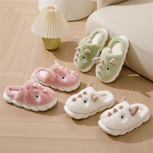 YILANLAN Cute Animal Dinosaurs Slippers for Women Men Fun House Non-slip Adult Furry Winter Indoor Outdoor slippers（9/10） - Image 5