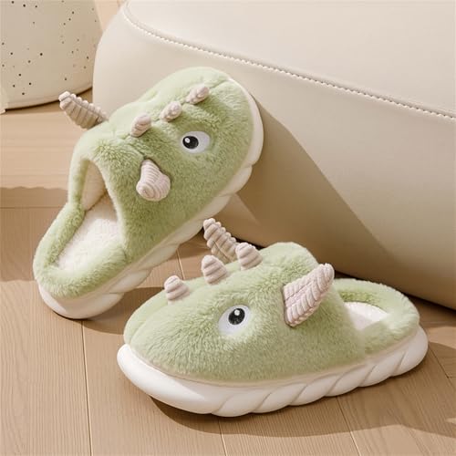 YILANLAN Cute Animal Dinosaurs Slippers for Women Men Fun House Non-slip Adult Furry Winter Indoor Outdoor slippers（9/10） - Image 2