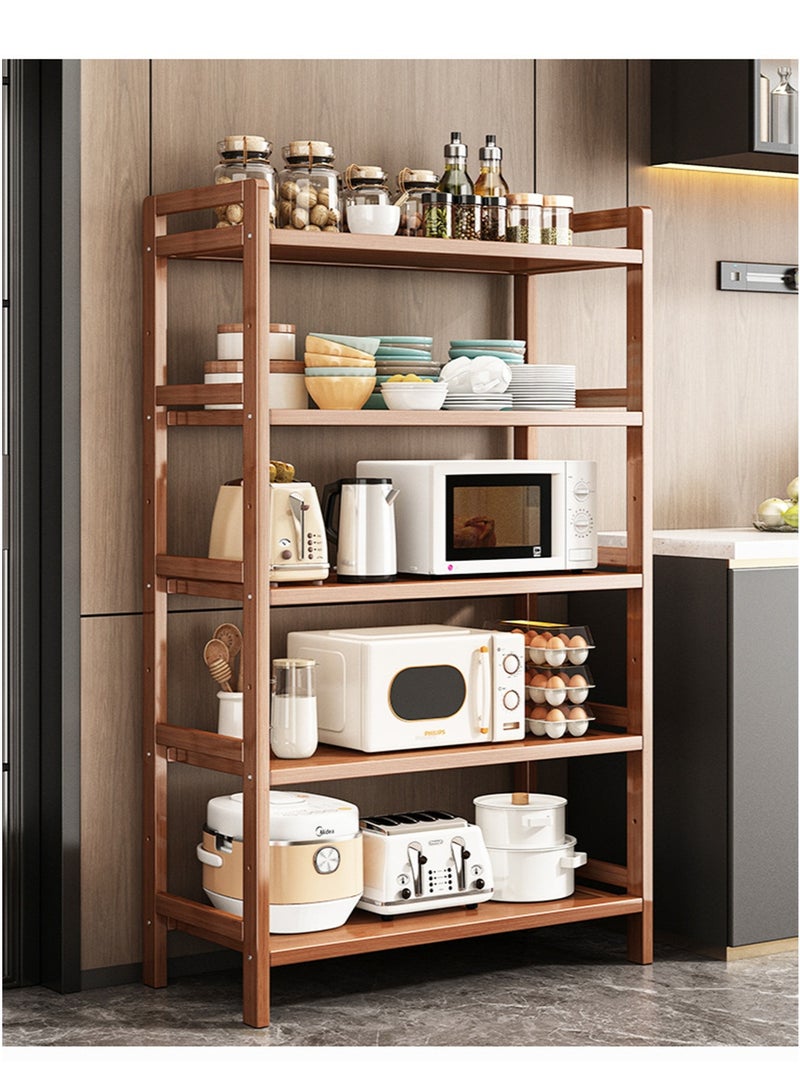Joybos 5 Tier Bookshelf Storage Shelves Standing Shelving Kitchen Bakers Rack Open Display Rack With Cupboard Organizer Bookcase Microwave Oven Stand For Living Room And Kitchen - Image 1