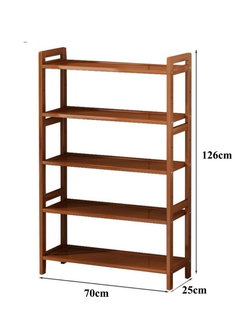 Joybos 5 Tier Bookshelf Storage Shelves Standing Shelving Kitchen Bakers Rack Open Display Rack With Cupboard Organizer Bookcase Microwave Oven Stand For Living Room And Kitchen - Image 2