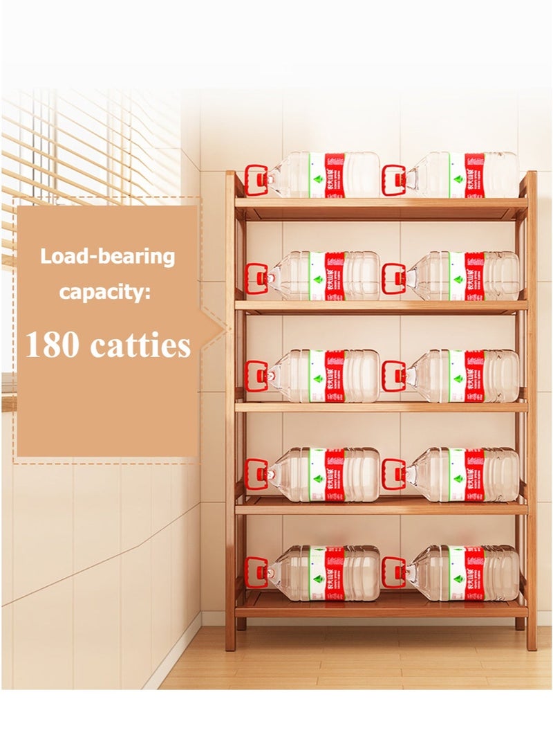 Joybos 5 Tier Bookshelf Storage Shelves Standing Shelving Kitchen Bakers Rack Open Display Rack With Cupboard Organizer Bookcase Microwave Oven Stand For Living Room And Kitchen - Image 5