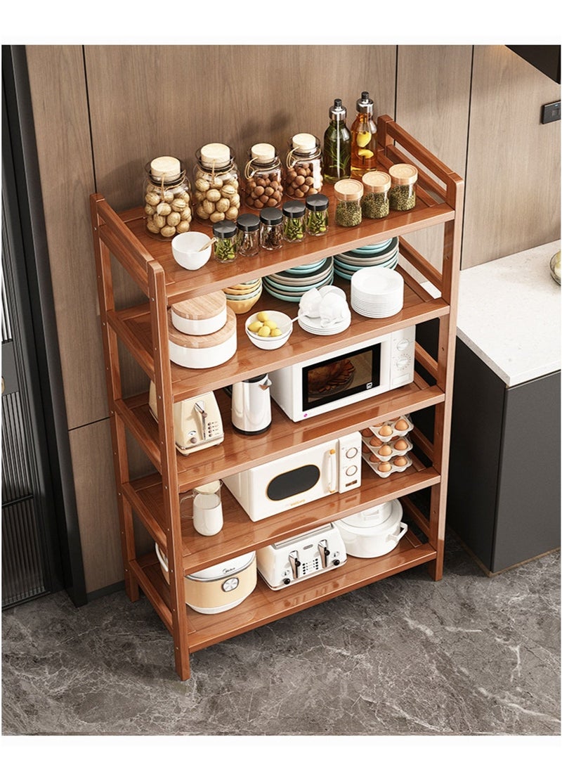 Joybos 5 Tier Bookshelf Storage Shelves Standing Shelving Kitchen Bakers Rack Open Display Rack With Cupboard Organizer Bookcase Microwave Oven Stand For Living Room And Kitchen - Image 3