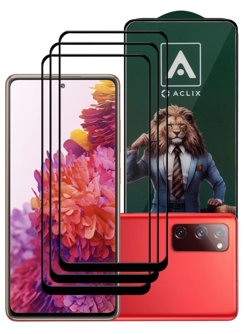 ACLIX 3 Pieces Antistatic ESD Dustproof Premium Quality High Definition Tempered Glass Screen Protector Designed For Samsung Galaxy S20 FE - Image 1