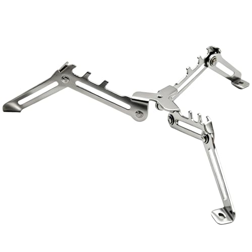 MCAMPAS Mini Fuel Can Stabilizer Stand, Foldable 304 Stainless Steel Tripod for Camping Stoves, Butane/Propane Canisters - Outdoor Hiking Cooking Gear - Image 1
