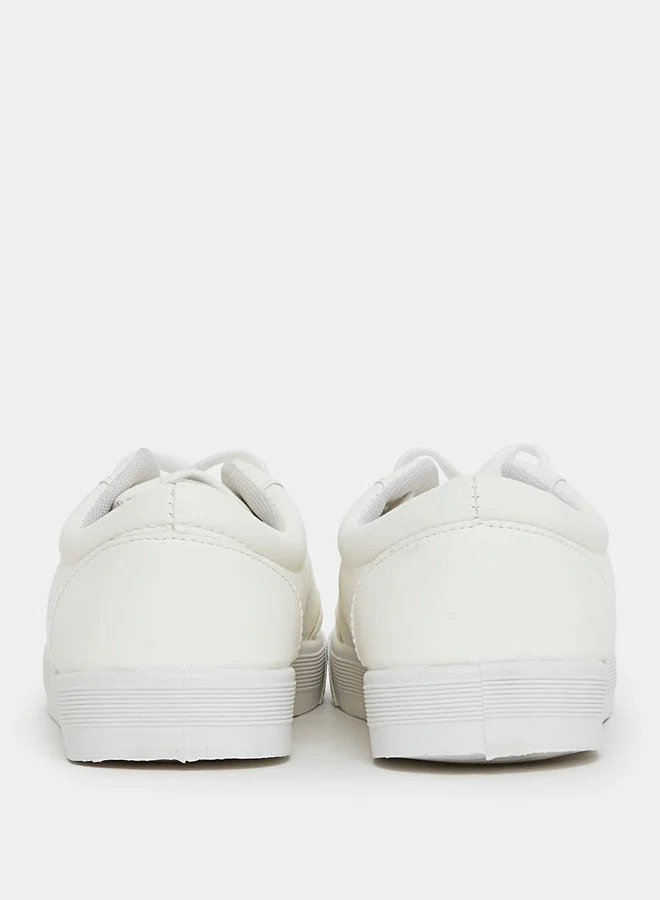Styli Striped Detail Lace Up Platform Sneakers