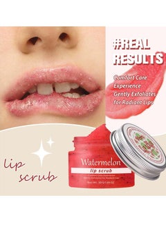 LUNOON Lip Scrub, Watermelon Lip Scrub Exfoliator (50g/1.76oz), Hydrating Lip Moisturizer with Ceramide & Shea Butter â Softens Dry, Cracked Lips and Reduces Wrinkles for a Smoother, Softer Pout  - Image 2