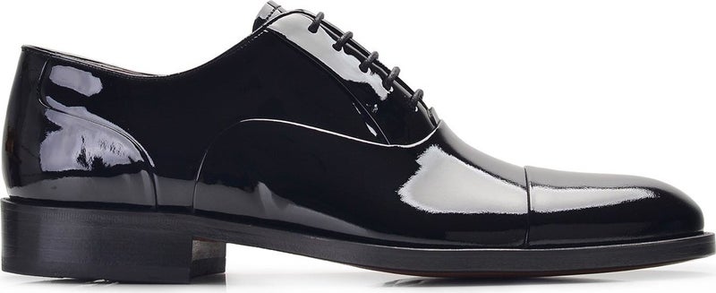 Nevzat Onay Black Classic Laced Oxford Patent Leather Shoes -6119-  - Image 1