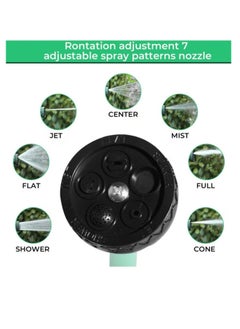 Generic Flexible 50m garden hose with accessories including a hose adapter with threaded coupling and an adjustable sprayer head, suitable for domestic and professional use  - Image 3