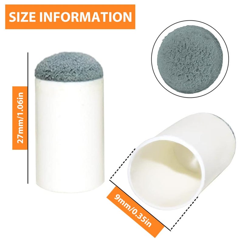 Proberos ® 20 قطعة 9 مم نصائح كيو بلياردو قابلة للانزلاق، سهلة التركيب، نصائح بديلة من البلاستيك والجلد لعصا البلياردو والسنوكر، ملحقات متينة واحترافية - Image 3