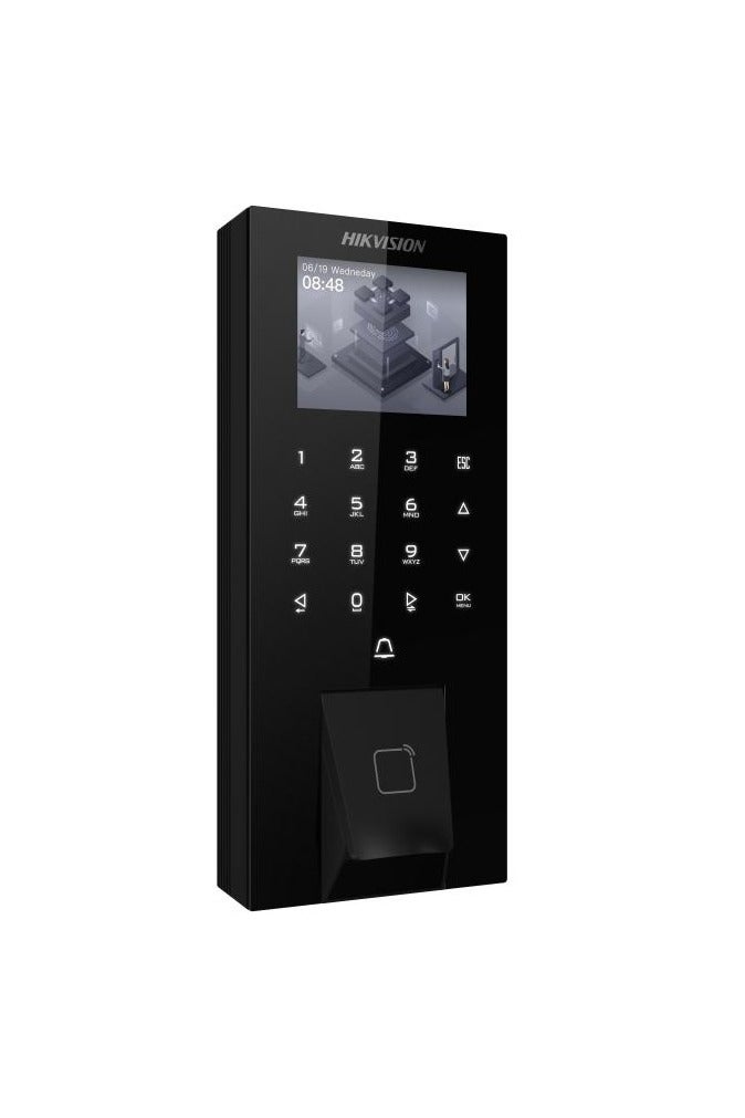 HIKVISION DS-K1T807MBFWX-E1 Pro Series Fingerprint Access Control Terminal, 2.4" LCD Display, 5000 Fingerprints, 5000 M1 Cards, 150,000 Logs, PIN Code, Wi-Fi, Bluetooth, PoE, IP65 Waterproof, RS-485, Wiegand, USB, Web Config, Linux OS – Indoor/Outdoor Use | DS-K1T807MBFWX-E1 - Image 2