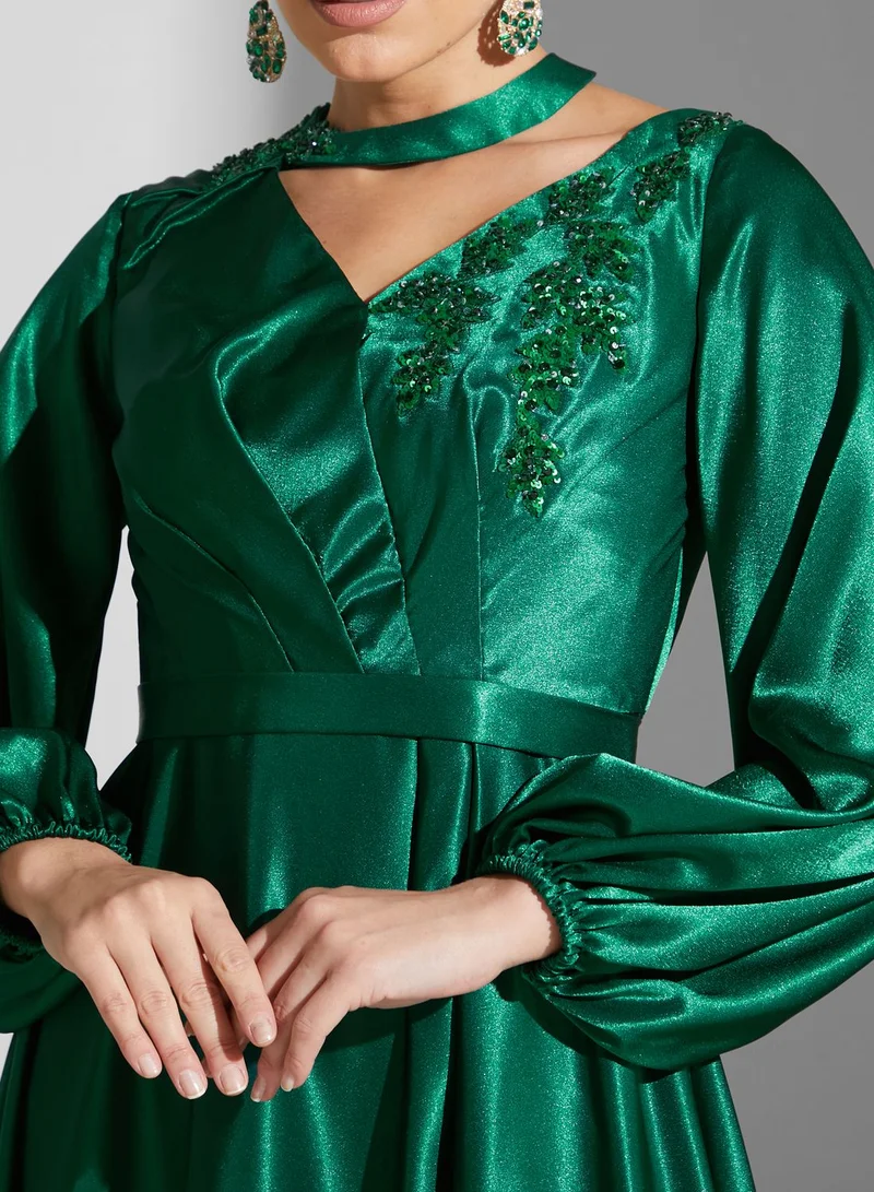 Fashion Trends by Suzy Matar V-Neck Tiered Dress