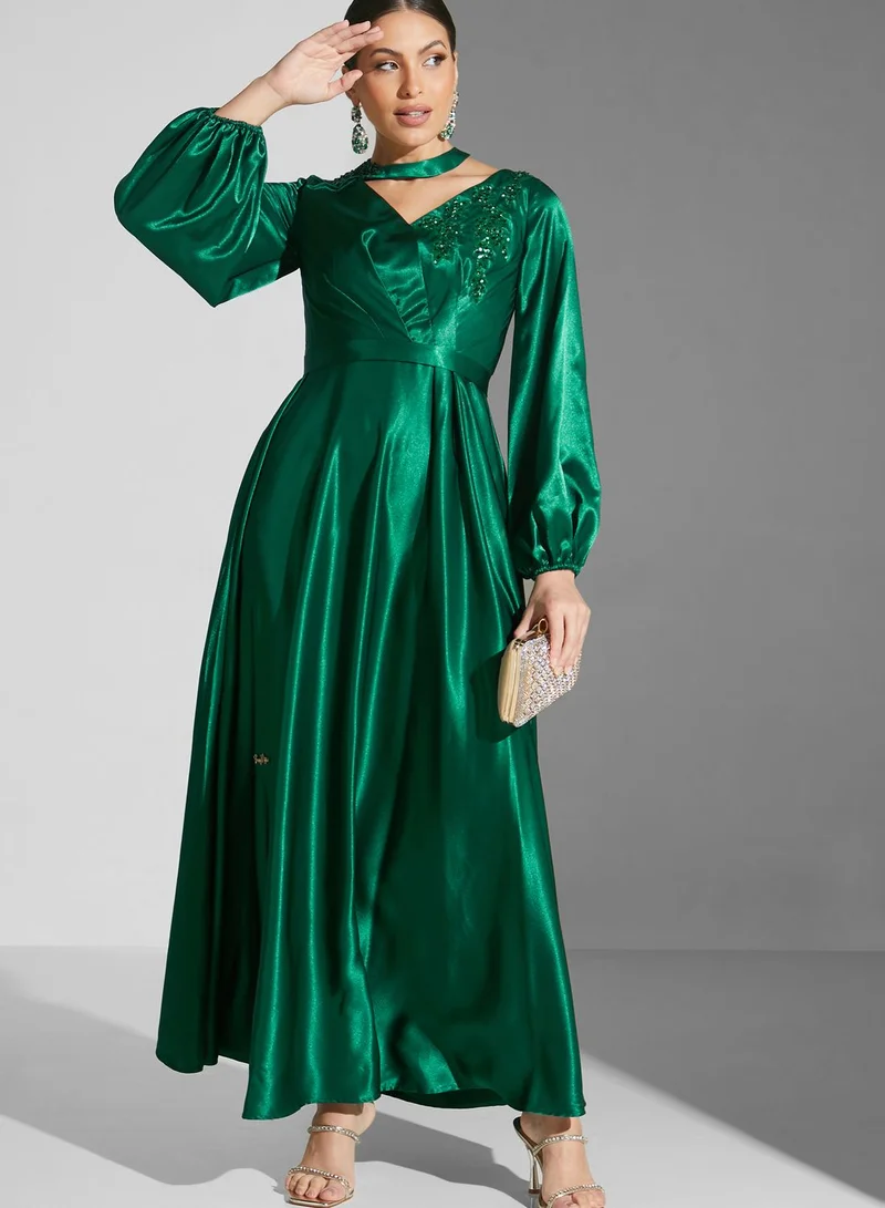 Fashion Trends by Suzy Matar V-Neck Tiered Dress