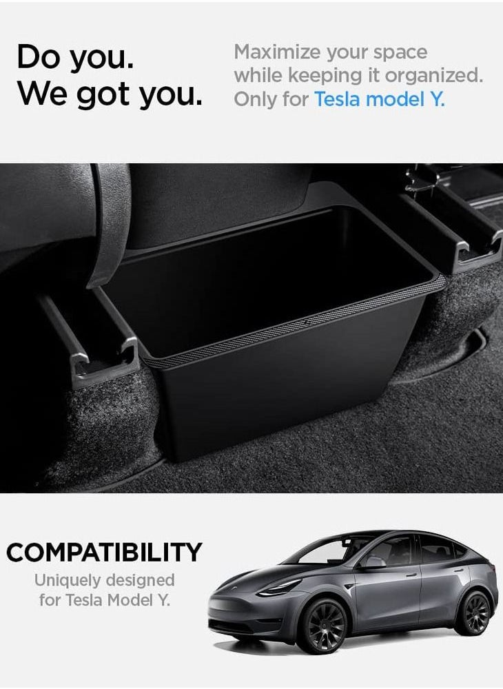 Spigen Rear Center Console Storage Box for Tesla Model Y (2023 - 2021) Carbon Edition  - Image 2