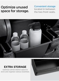 Spigen Rear Center Console Storage Box for Tesla Model Y (2023 - 2021) Carbon Edition  - Image 3