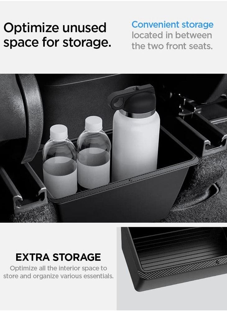 Spigen Rear Center Console Storage Box for Tesla Model Y (2023 - 2021) Carbon Edition  - Image 3