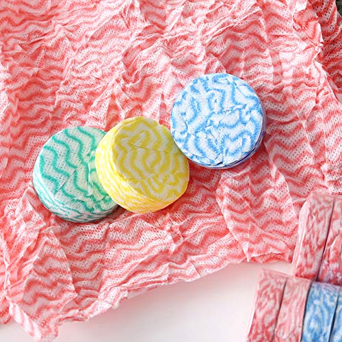 DDJYP Compressed Washcloth Towels, 20 Pcs Mini, Pure Cotton, Portable, Disposable, Travel, Camping and Hiking, Red, Blue, Green, Yellow - Image 3