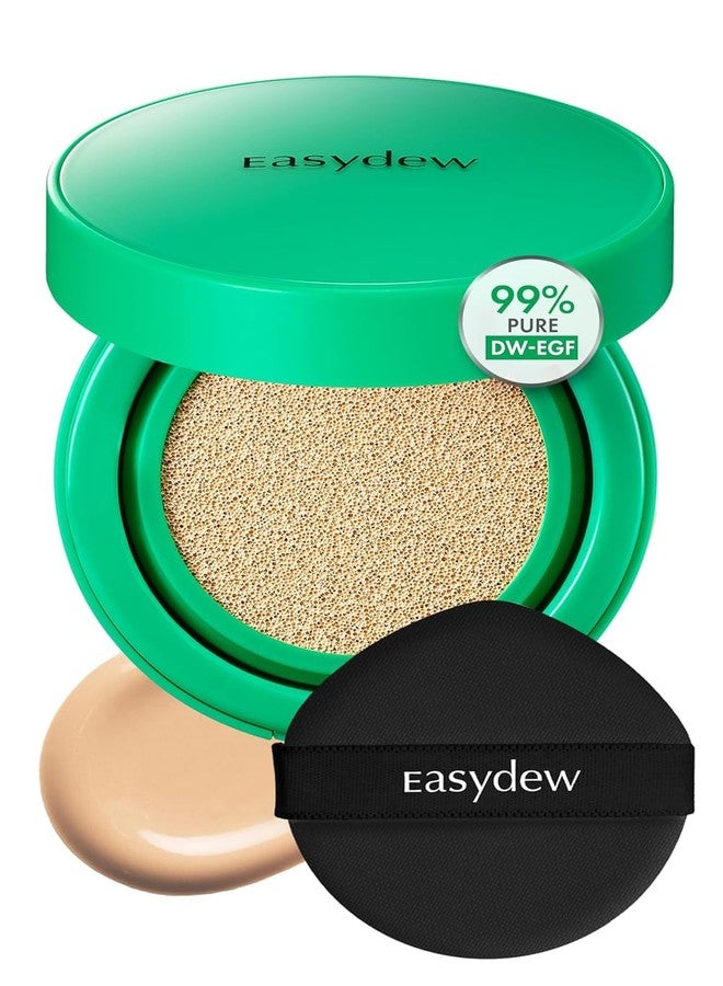 Easydew Mela B Toning Ampoule Cushion - 2-in-1 Korean Skin Care & Face Beauty Makeup - Age-Defying Full Coverage Cushion Foundation with Niacinamide & Hyaluron-Vital C 0.45 oz (#21 Beige) - Image 1
